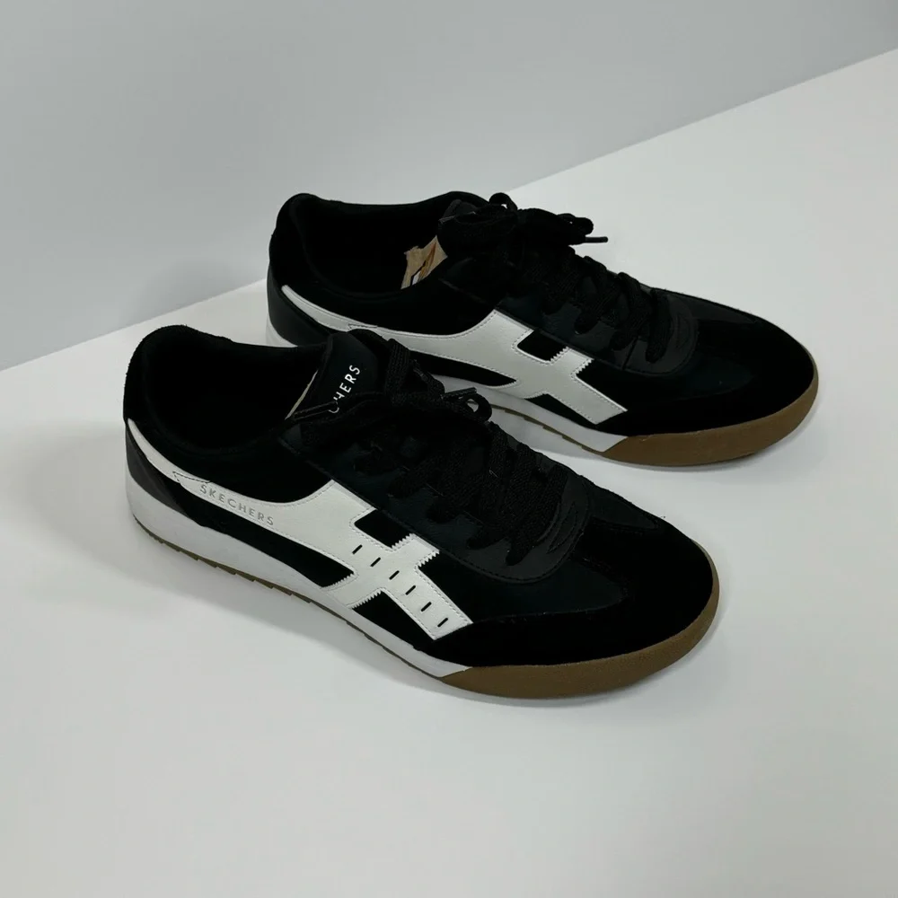 Skechers Black and White Retro Sneakers with Mesh Upper - Picture 5 of 5